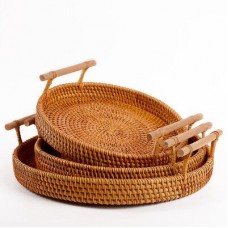 RATTAN SERVING TRAY